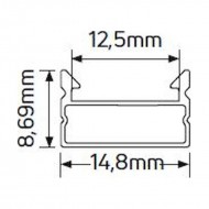 Προφίλ αλουμινίου AL502 για ταινία LED έως 10mm