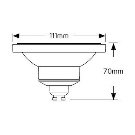 Λάμπα LED AR111 12W GU10 4000K 870lm 45°