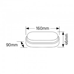 Χελώνα LED 12W 4000K 960lm 198x46 IP54