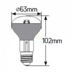 Λάμπα LED Filament R63 8W E27 2700K 650lm
