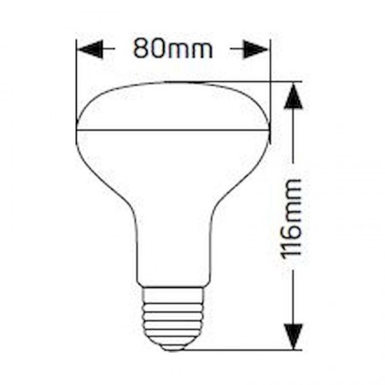 Λάμπα LED R80 12W E27 3000K 1050lm