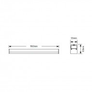 Φωτιστικό LED Line 30W 4000K 3900lm 1.2m μαύρο