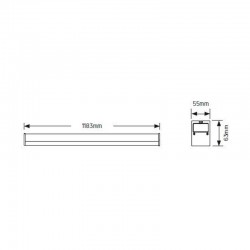 Φωτιστικό LED Line 30W 3000K 3750lm 1.2m μαύρο