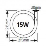 Λάμπα LED Τ9 Κυκλική 15W G10Q 6500K 1300lm