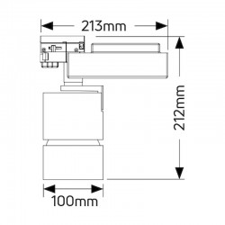 Φωτιστικό ράγας LED 45W 2700K 3150lm 25° μαύρο