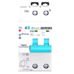 ΑΥΤΟΜΑΤΗ ΑΣΦΑΛΕΙΑ 2P 63A με WI-FI TOQCB2-80-2P
