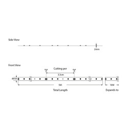 ΤΑΙΝΙΑ LED 5M 14,4W 12V 3000K 180L/M IP20 PRO