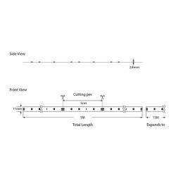 ΤΑΙΝΙΑ LED 5M 10W 24V RGBWW IP68 PRO