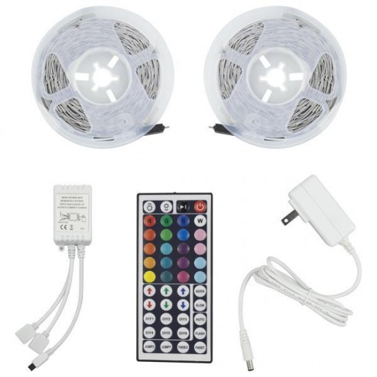 ΤΑΙΝΙΑ LED ΚΙΤ 2 X 5 ΜΕΤΡΩΝ 14,4W + DRIVER + CONTROLLER 12V RGB IP20