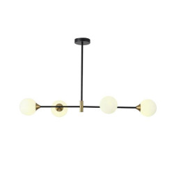 ΦΩΤΙΣΤΙΚΟ ΚΡΕΜΑΣΤΟ ΓΥΑΛΙ 4ΦΩΤΟ  4XG9 MAX 10W 1000X570mm ΜΑΥΡΟ ARTE ILLUMINA ORBA