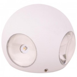 ΦΩΤΙΣΤΙΚΟ ΤΟΙΧΟΥ ΣΤΡΟΓΓΥΛΟ LED 8W Φ100x94 3000K IP65 ΛΕΥΚΟ PLUS