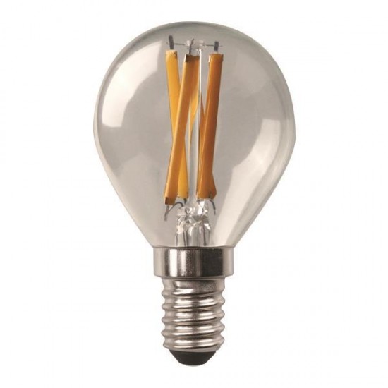 ΛΑΜΠΑ LED ΣΦΑΙΡΙΚΗ CROSSED FILAMENT 6.5W E14 3000K 220-240V DIMMABLE CLEAR