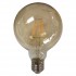 ΛΑΜΠΑ LED ΓΛΟΜΠΟΣ G125 FILAMENT 8W Ε27 2400K 220-240V GOLD GLASS DIMMABLE