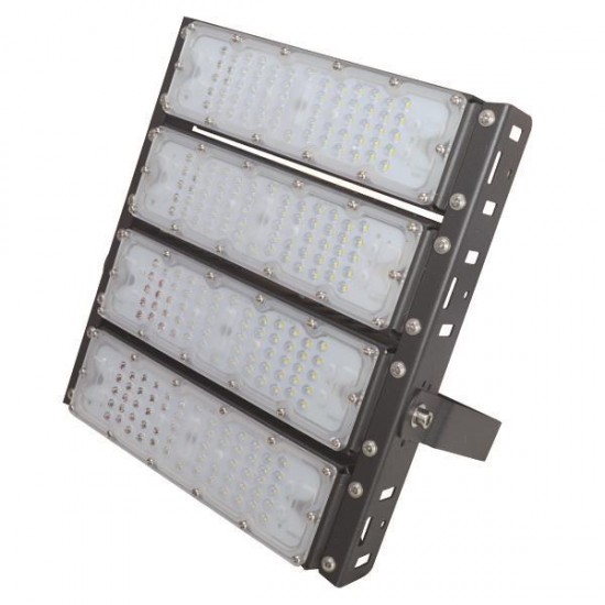 ΠΡΟΒΟΛΕΑΣ LED SMD 4Χ50/200W AC100-240V ΜΑΥΡΟΣ IP65 5000K PLUS