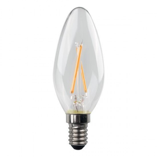 ΛΑΜΠΑ LED ΚΕΡΙ CROSSED FILAMENT 5W E14 2700K 220-240V CLEAR 3τμχ