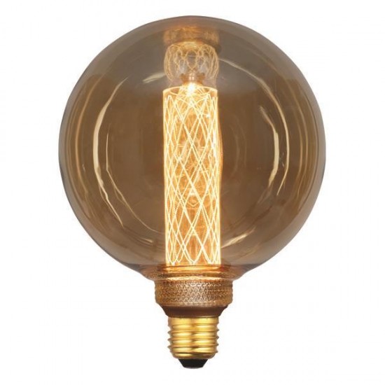 ΛΑΜΠΑ LED ΓΛΟΜΠΟΣ G125 3,5W Ε27 2000K 220-240V GOLD GLASS DIMMABLE