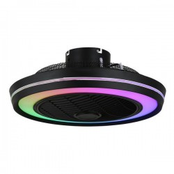 ΑΝΕΜΙΣΤΗΡΑΣ ΠΛΑΦΟΝΙΕΡΑ ΟΡΟΦΗΣ ΜΑΥΡΟΣ RGB Φ51 DC 20W