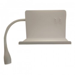 ΑΠΛΙΚΑ ΚΡΕΒΑΤΙΟΥ ΑΝΑΓΝΩΣΗΣ "LINA" 4W & 3W LED & USB 3000K ΛΕΥΚΟ
