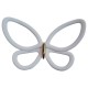 White Metal Butterflies 3D μεταλλικές (24006)