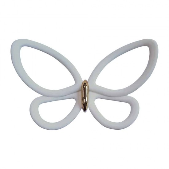 White Metal Butterflies 3D μεταλλικές (24006)