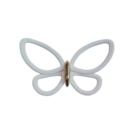 White Metal Butterflies 3D μεταλλικές (24006)