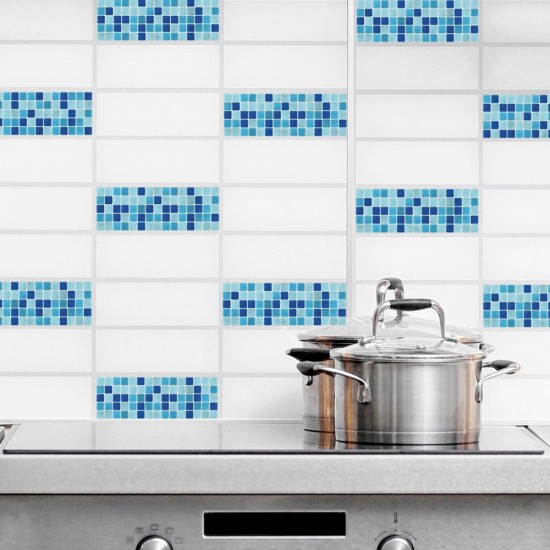 Tile Light Blue πλακάκια διακόσμησης τοίχων κουζίνας & μπάνιου (31314)