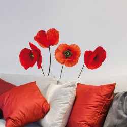 Poppies αυτοκόλλητα τοίχου βινυλίου (54101)