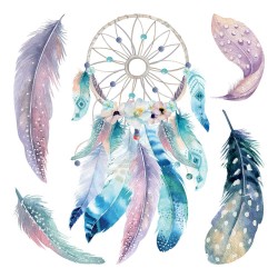 Watercolour Dreamcatcher αυτοκόλλητα τοίχου (54111)