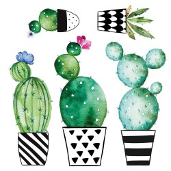 Watercolour Cactus αυτοκόλλητα τοίχου βινυλίου (54114)