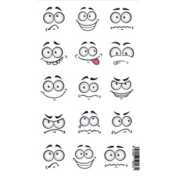 Funny Faces αυτοκόλλητα τοίχου (59013)