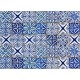 Blue Azulejos L πλάτη προστασίας τοίχου εστιών κουζίνας (67215)