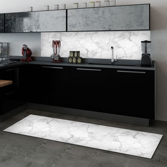 White Marble πλάτη προστασίας τοίχων κουζίνας και μπάνιου (67323)