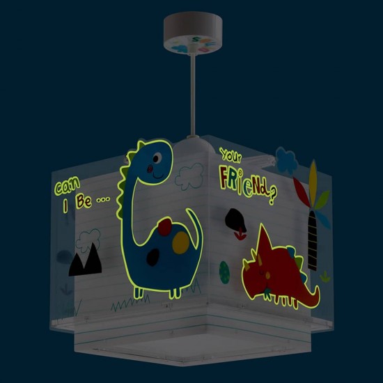 Dinos κρεμαστό παιδικό φωτιστικό οροφής (73452)