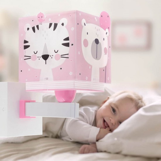 Baby Jungle Pink απλίκα τοίχου διπλού τοιχώματος (63119S)